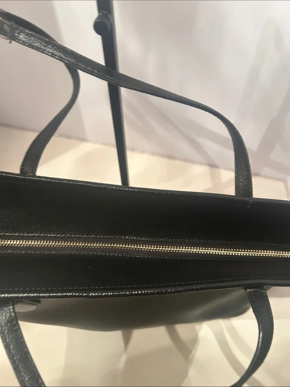 kate spade Black Leather Tote with Dual Shoulder Straps